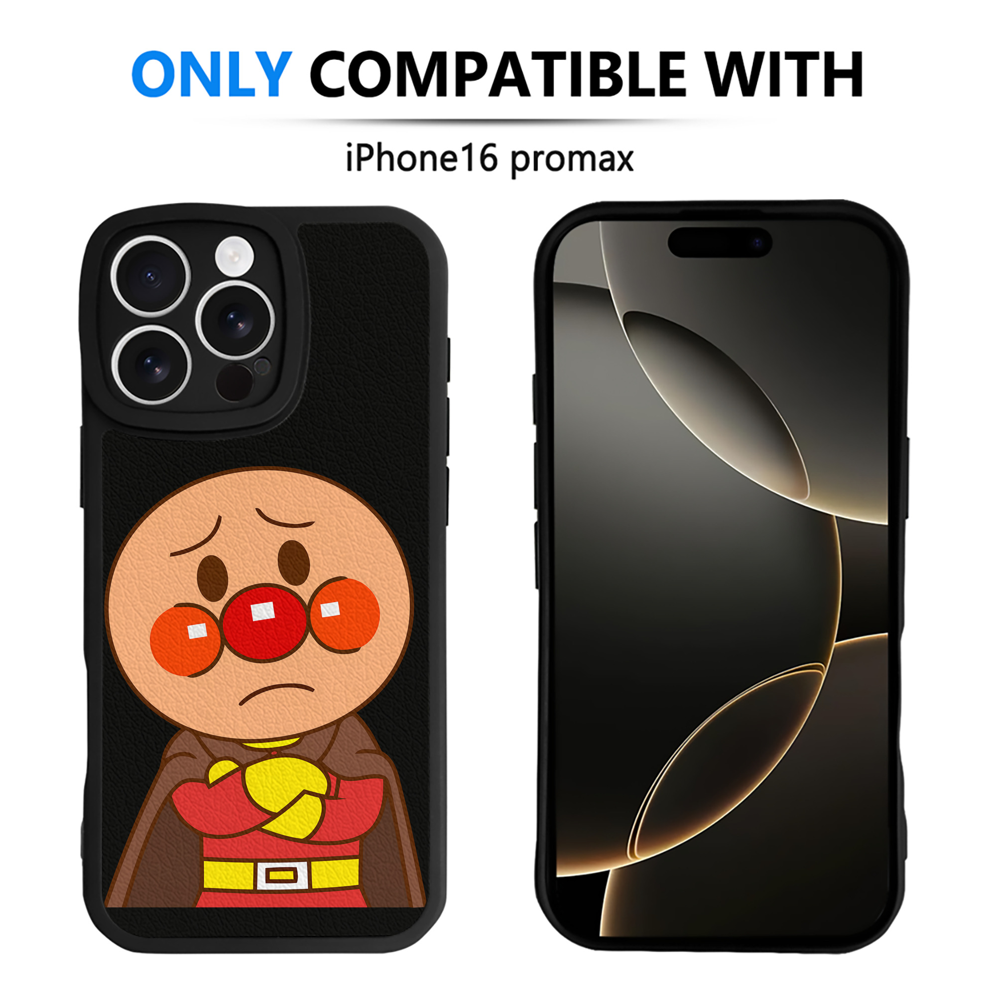 （画像用） アンパンマン Anpanman 【iPhone 16シリーズ対応】シリコンスマホケース（レザー調） 材質：シリコン